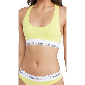 Calvin Klein Women’s Modern Cotton Unlined Wireless Bralette(Pop Yellow)