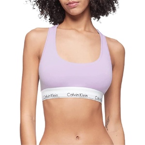 Calvin Klein Women’s Modern Cotton Unlined Wireless Bralette(Vervain Lilac)