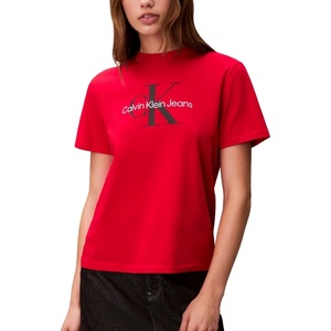 Calvin Klein Women’s Monogram Logo Crewneck T-Shirt(Berry Sangria)