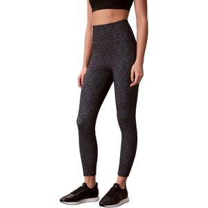 Calvin Klein Women’s Performance Printed Logo High Rise 7/8 Leggings(Speckled Dust Print + Ashford Grey)