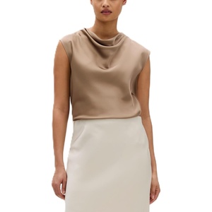 Calvin Klein Women’s Satin Cowl Neck Blouse(Fossil)