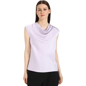 Calvin Klein Women’s Satin Cowl Neck Blouse(Orchid Petal)
