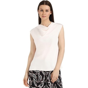Calvin Klein Women’s Satin Cowl Neck Blouse(Sea Salt)