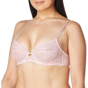 Calvin Klein Women’s Seductive Comfort Unlined Lace Bra(Barely Pink)