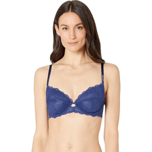 Calvin Klein Women’s Seductive Comfort Unlined Lace Bra(Space Blue)