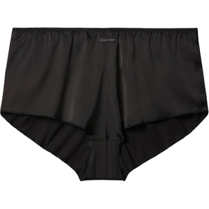 Calvin Klein Women’s Signature Satin Boyshort Panty(Black)