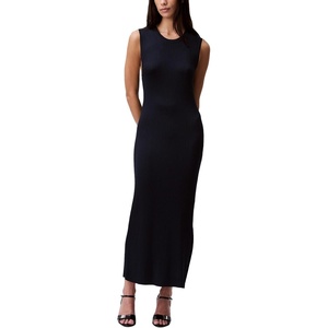 Calvin Klein Women’s Viscose Ribbed Maxi Dress(Carbon)