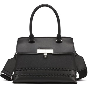 Calvin Klein womens Becky Top Handle Mini Bag Crossbody | 2 in 1(Black Canvas)