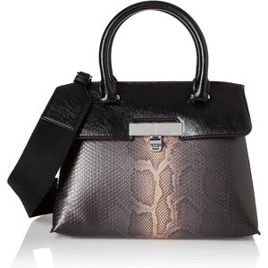Calvin Klein womens Becky Top Handle Mini Bag Crossbody | 2 in 1(Black Ombre Snake)