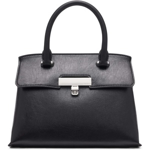 Calvin Klein womens Becky Top Handle Mini Bag Crossbody | 2 in 1(Black/Silver)