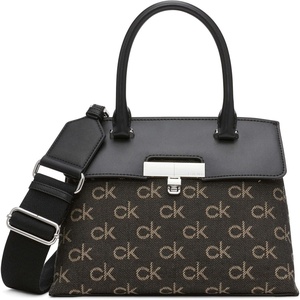 Calvin Klein womens Becky Top Handle Mini Bag Crossbody | 2 in 1(Denim Multi Jacquard Logo)