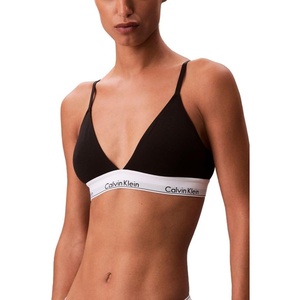 Icon Cotton Modal Lightly Lined Triangle Bralette(Black)