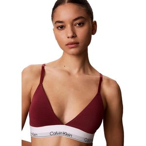 Icon Cotton Modal Lightly Lined Triangle Bralette(Established Red)