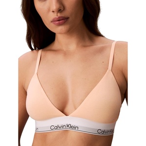 Icon Cotton Modal Lightly Lined Triangle Bralette(Peach Bliss)