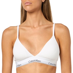 Icon Cotton Modal Lightly Lined Triangle Bralette(White)