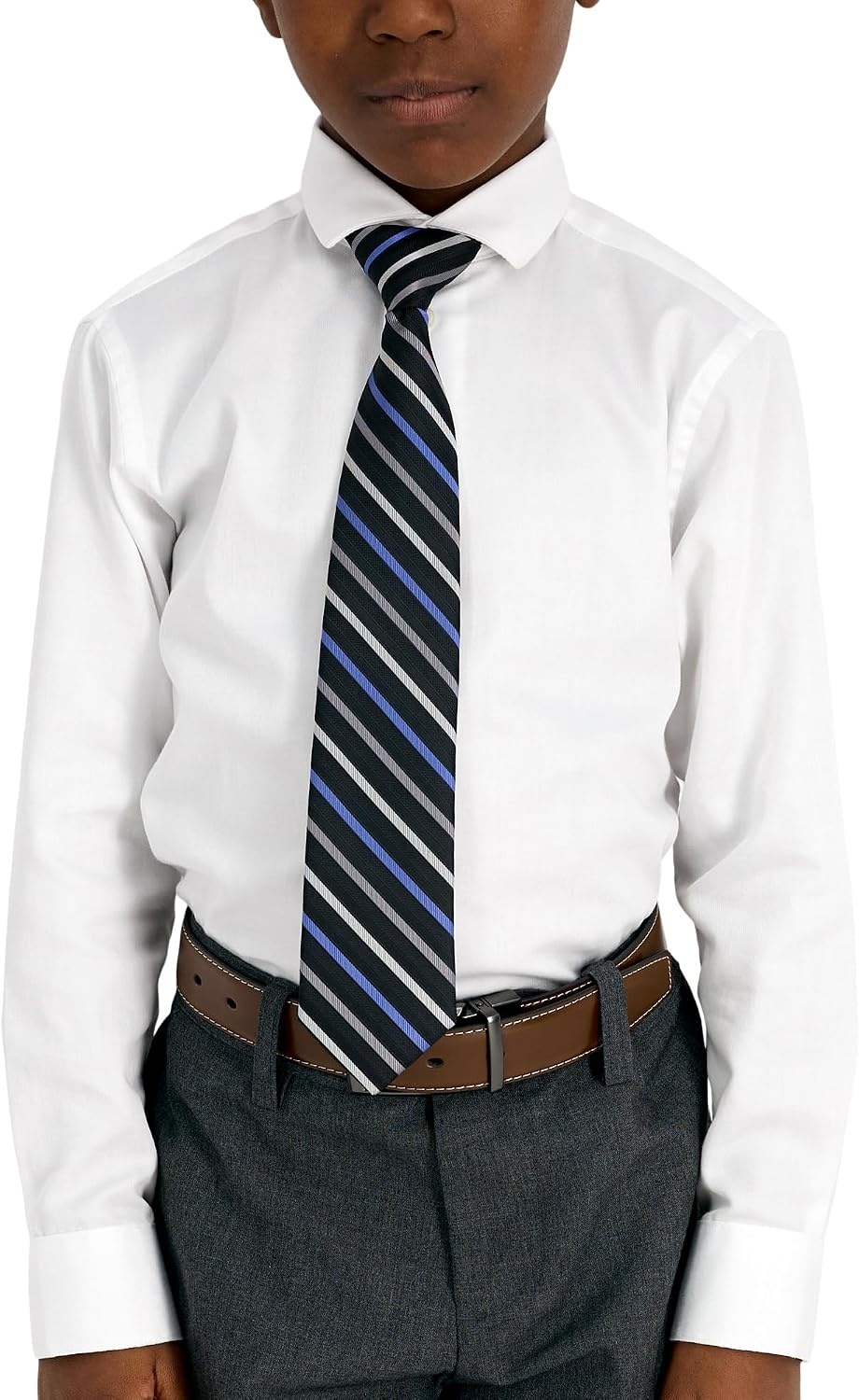 image:imageCalvin Klein Boys Gemstone Stripe Zip TieBlack Stripe Zip