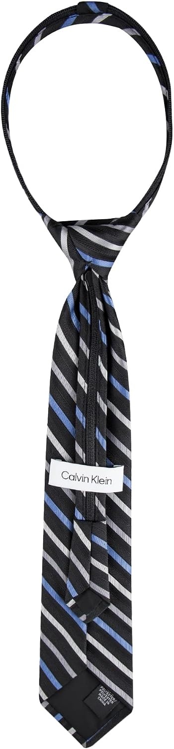 image:imageCalvin Klein Boys Gemstone Stripe Zip TieBlack Stripe Zip