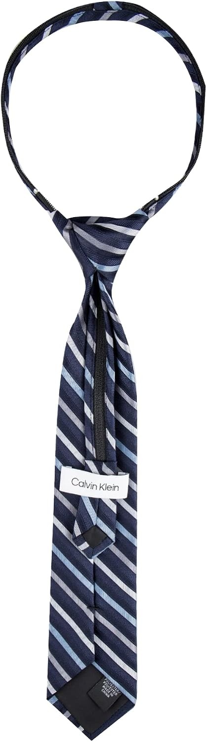 image:imageCalvin Klein Boys Gemstone Stripe Zip TieNavy Stripe Zip