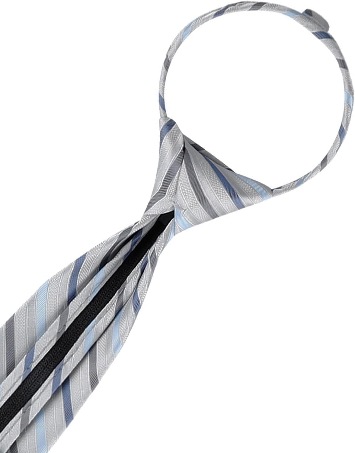 image:imageCalvin Klein Boys Gemstone Stripe Zip TieSilver Stripe Zip