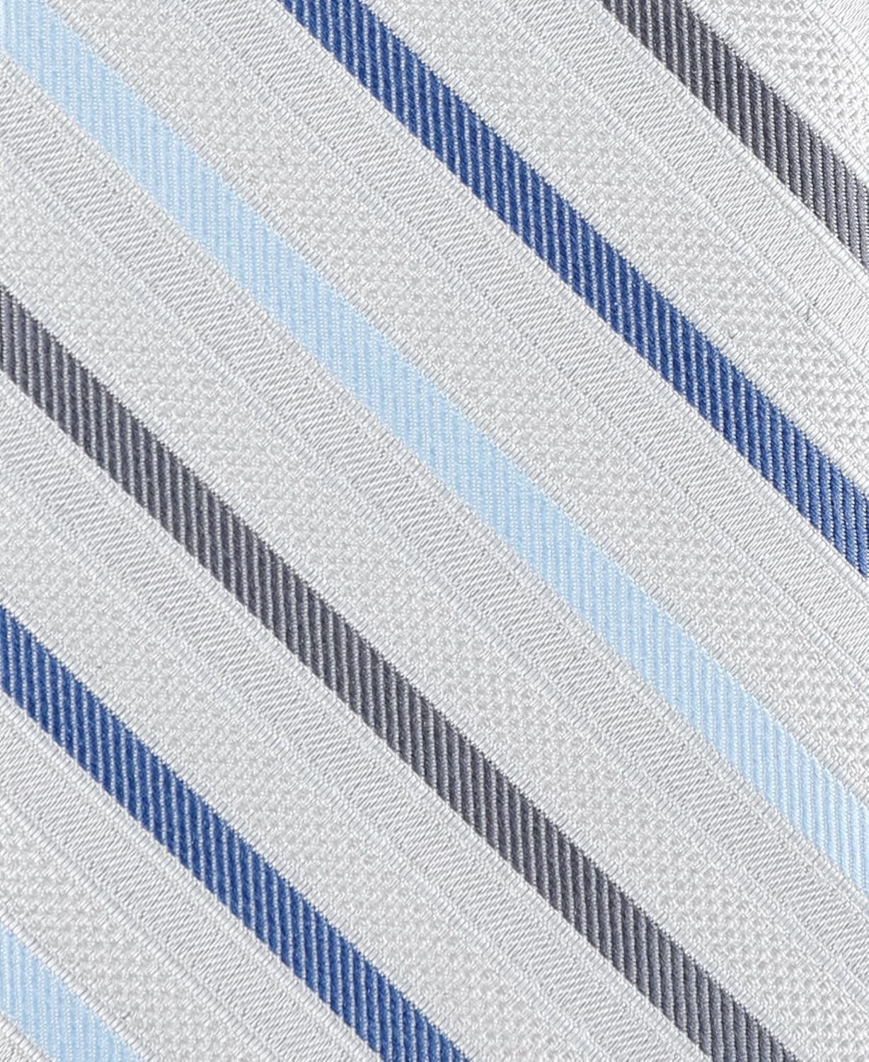 image:imageCalvin Klein Boys Gemstone Stripe Zip TieSilver Stripe Zip