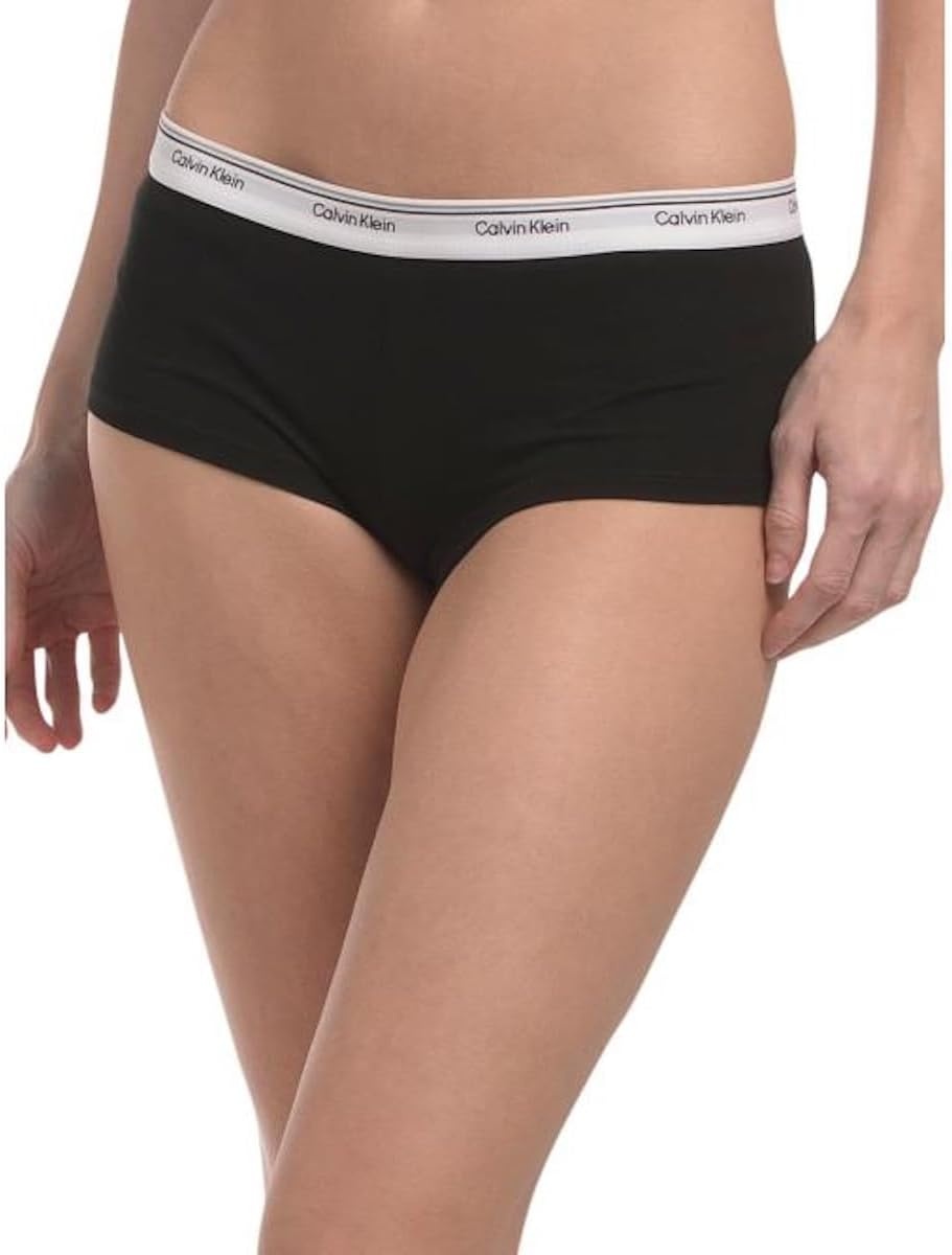 image:imageCalvin Klein Carousel Logo Cotton Stretch Boyshort Panties 3 PackBlackWhiteGray