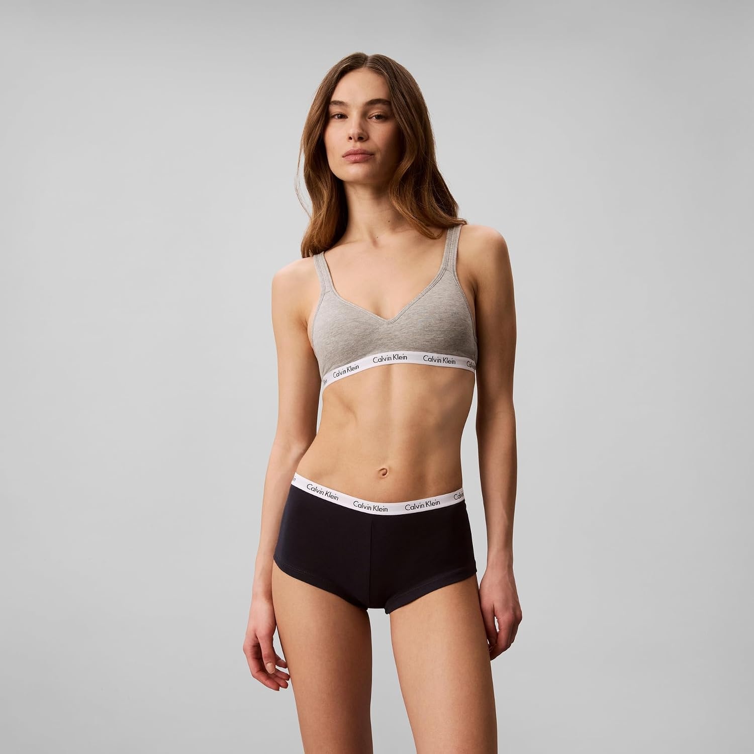 image:imageCalvin Klein Carousel Logo Cotton Stretch Boyshort Panties 3 PackGrey HeatherSpeakeasyFeeder Stripe Ice Water