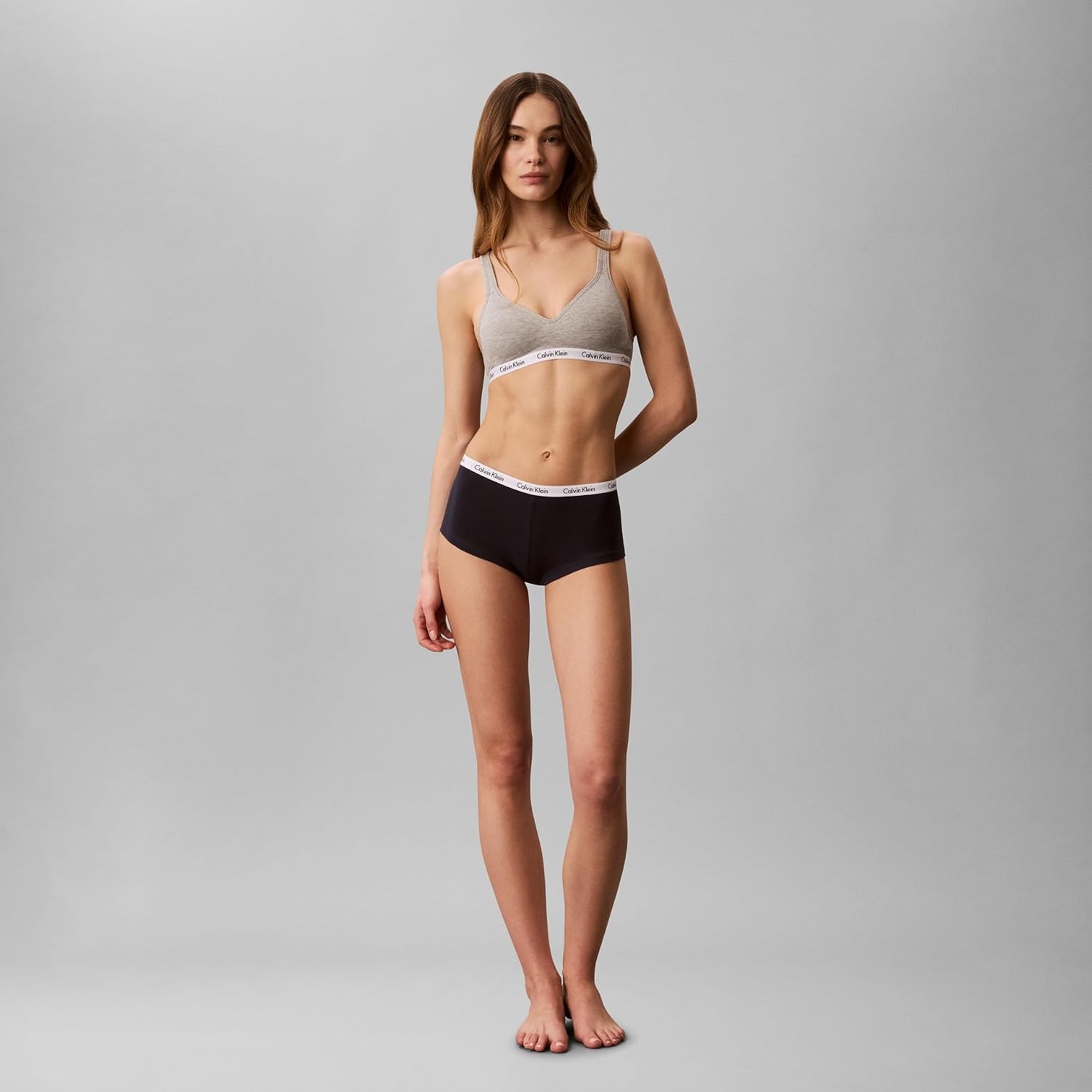 image:imageCalvin Klein Carousel Logo Cotton Stretch Boyshort Panties 3 PackGrey HeatherSpeakeasyFeeder Stripe Ice Water