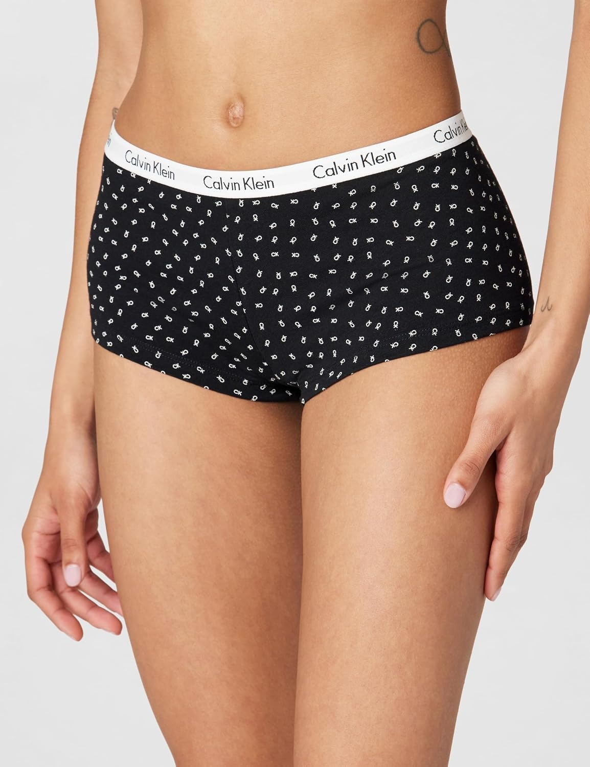 image:imageCalvin Klein Carousel Logo Cotton Stretch Boyshort Panties 3 PackNymphs ThighCedarNew All Caps Ck Confetti Black