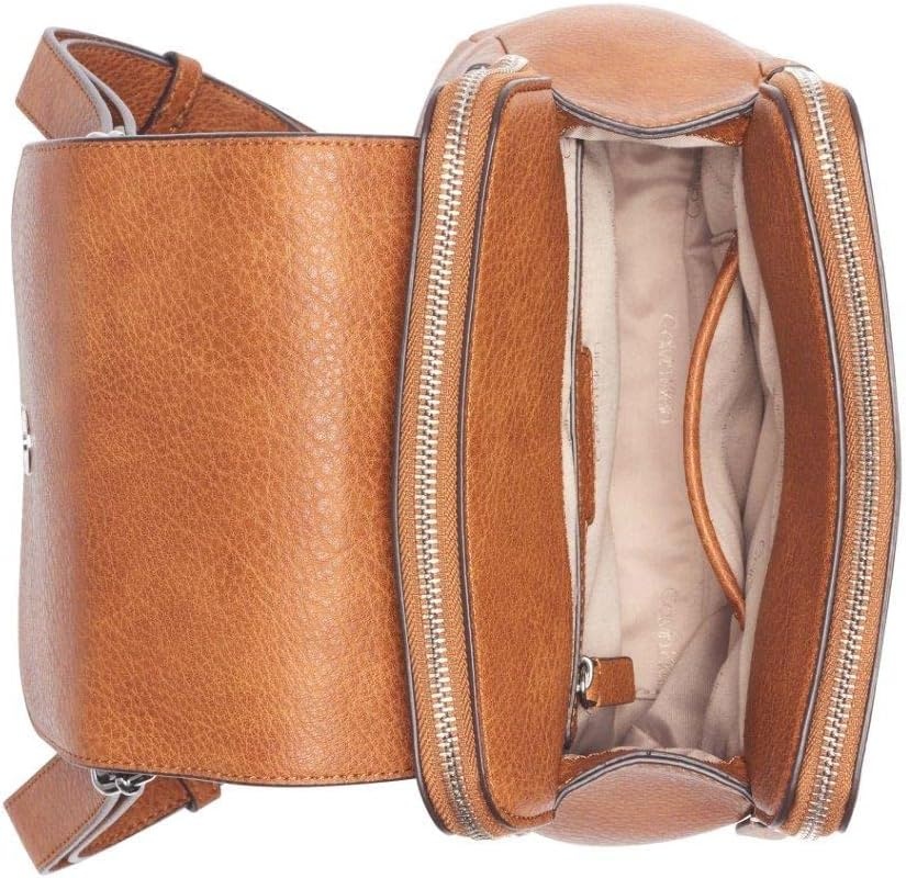 image:imageCalvin Klein Elaine Bubble Lamb Novelty Key Item Flap BackpackCaramel Mix