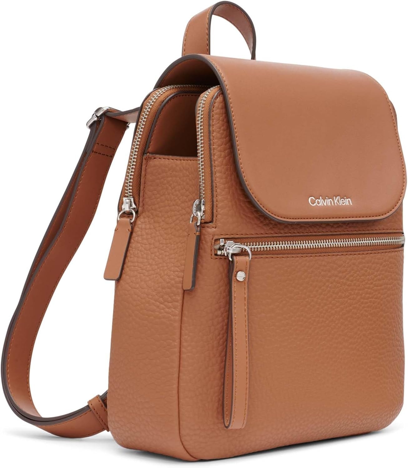image:imageCalvin Klein Elaine Bubble Lamb Novelty Key Item Flap BackpackCore Caramel
