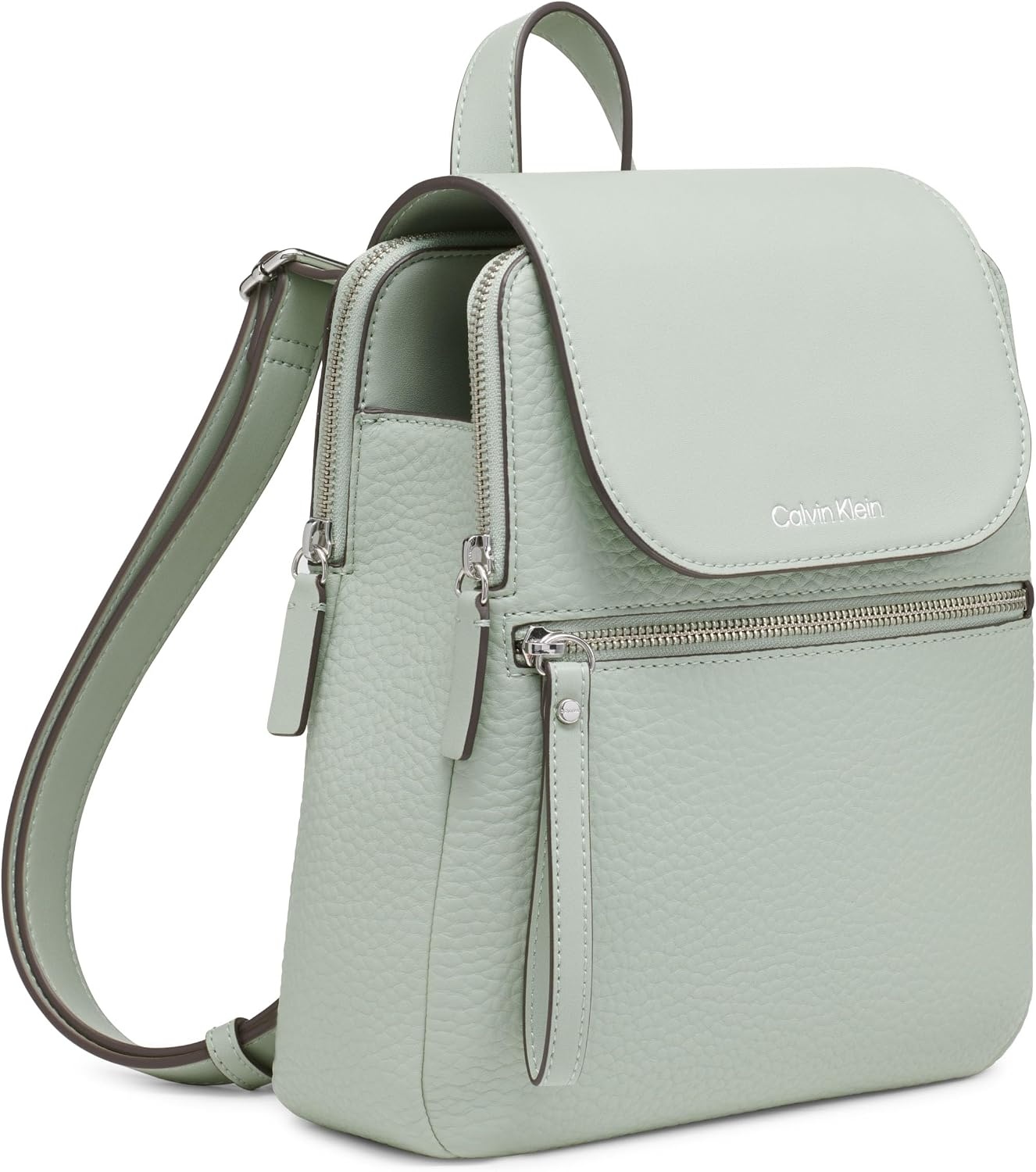 image:imageCalvin Klein Elaine Bubble Lamb Novelty Key Item Flap BackpackDesert Sage