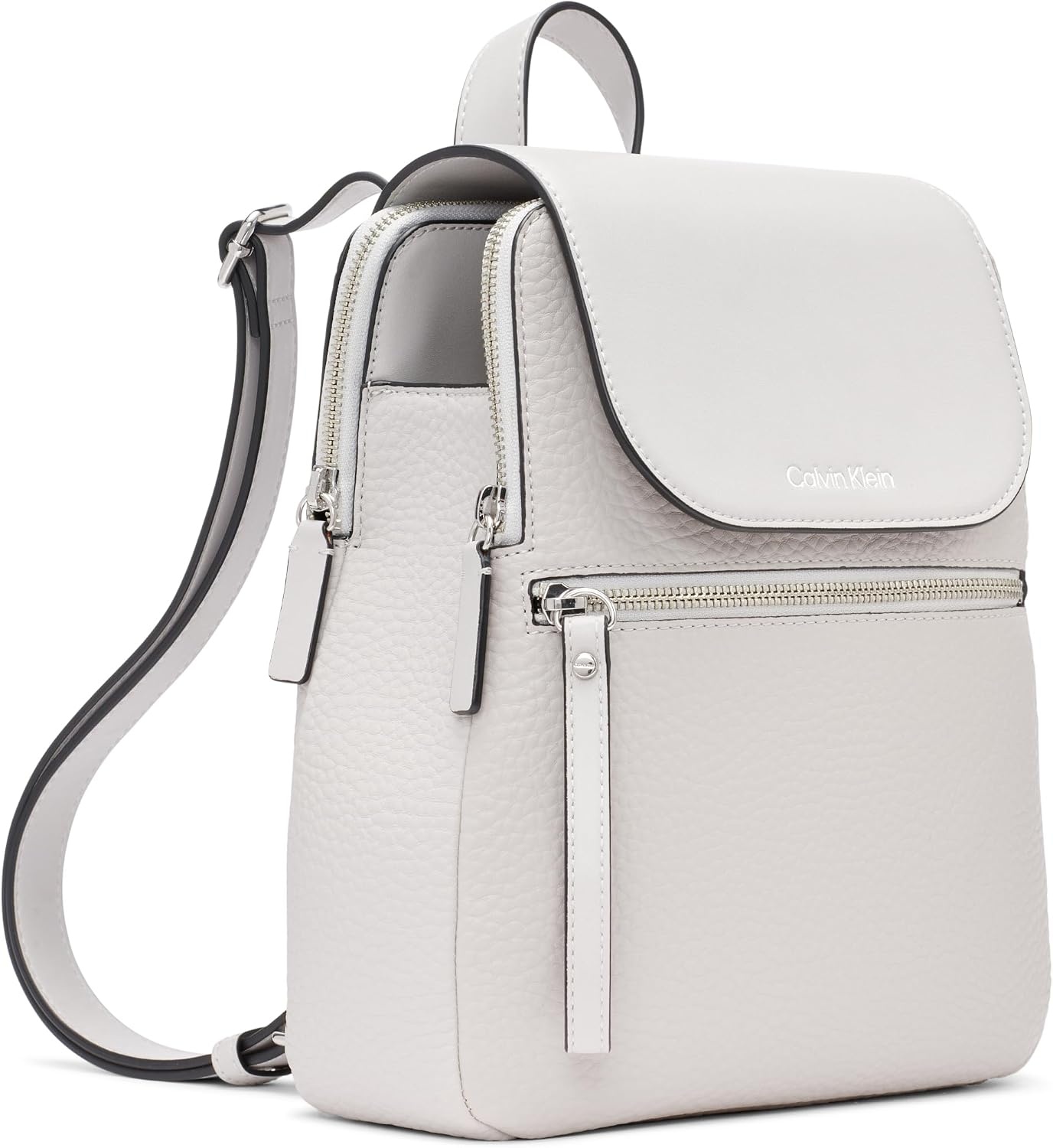 image:imageCalvin Klein Elaine Bubble Lamb Novelty Key Item Flap BackpackDove Grey