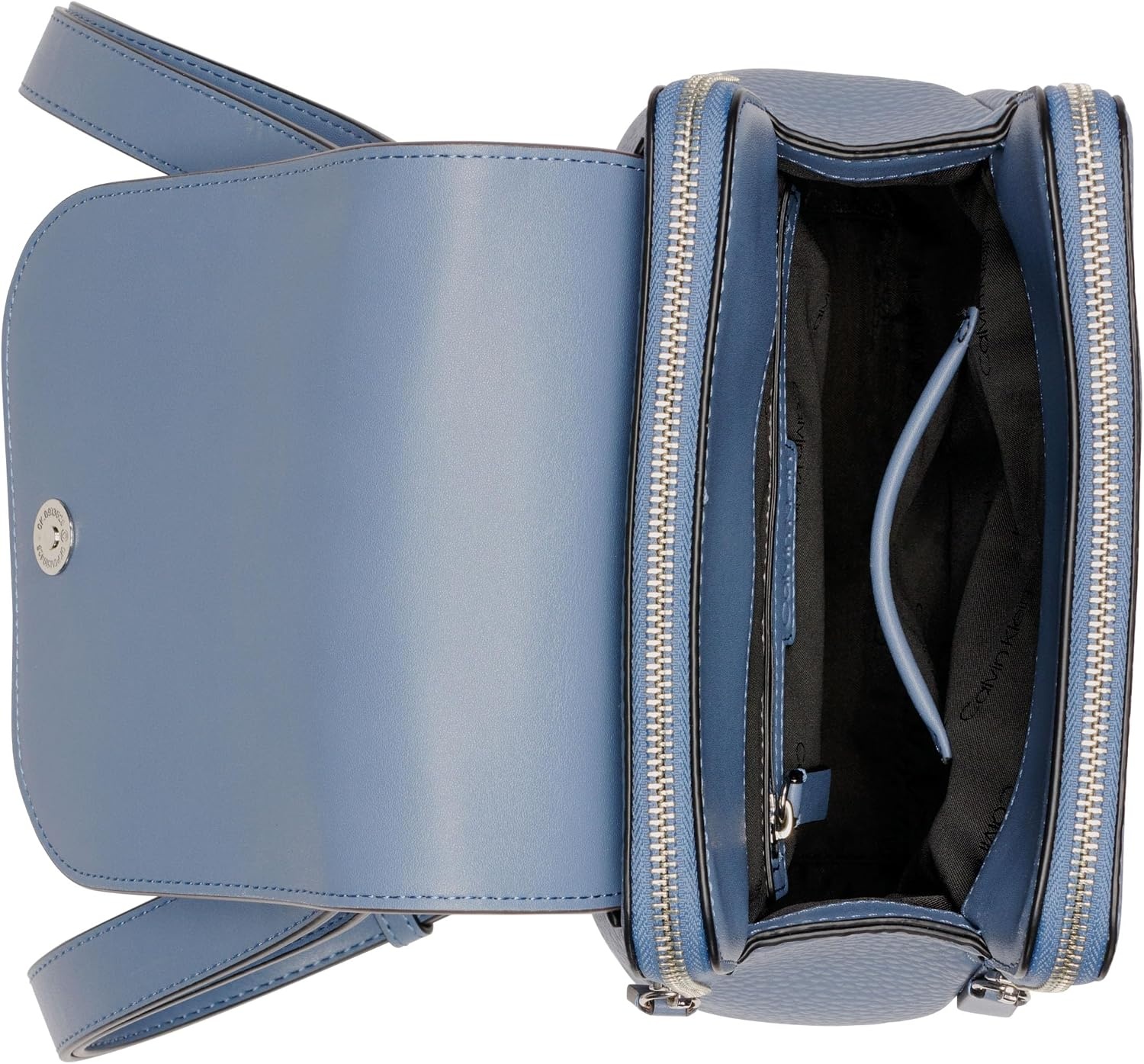 image:imageCalvin Klein Elaine Bubble Lamb Novelty Key Item Flap BackpackFlint Stone Blue