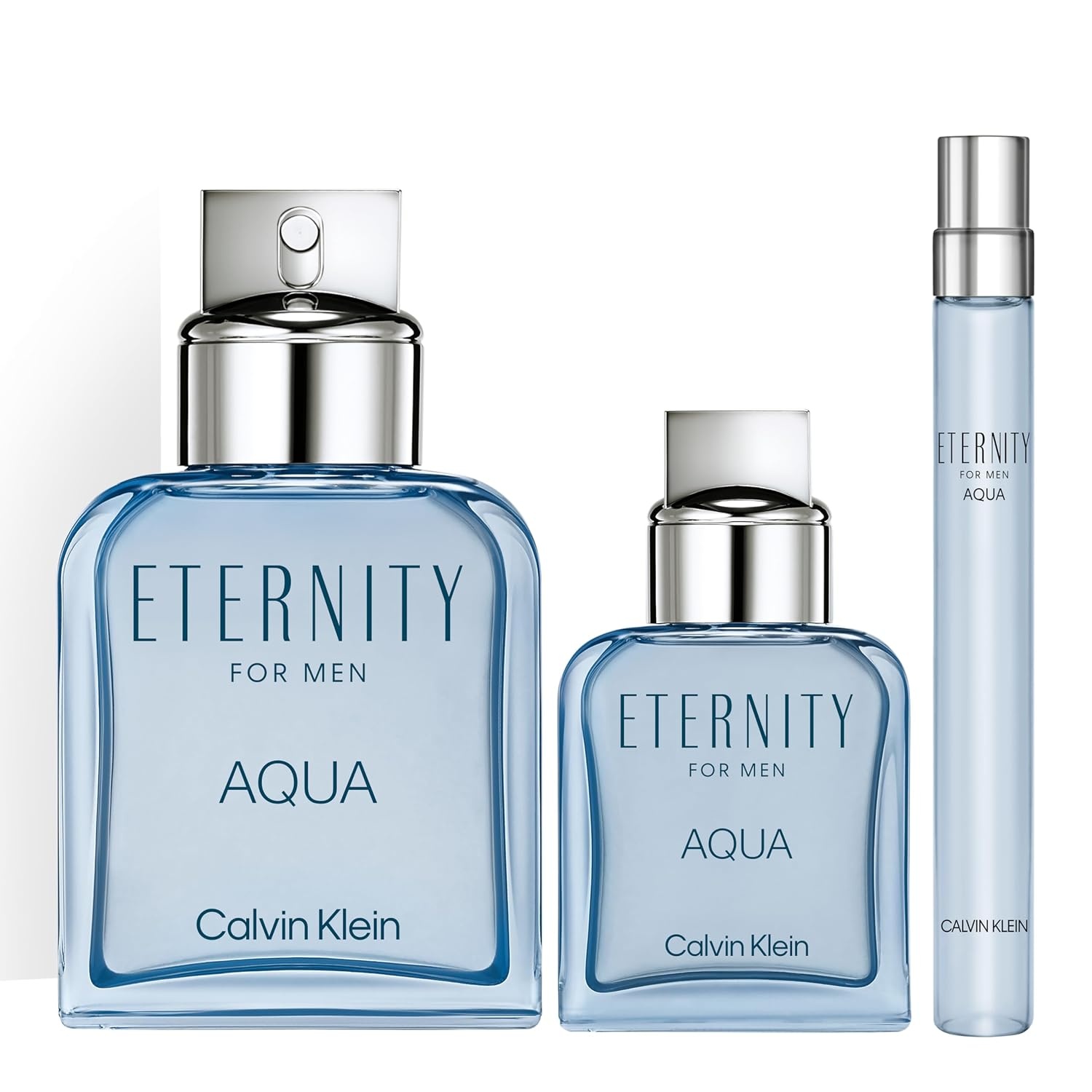 image:imageCalvin Klein Eternity Aqua Eau De Toilette Woody Mens Cologne With Notes of Cucumber Sage amp Sandalwood Long Lasting Fragrance3Piece Gift Set EDP 33 fl oz EDP 1oz EDP 033 fl oz