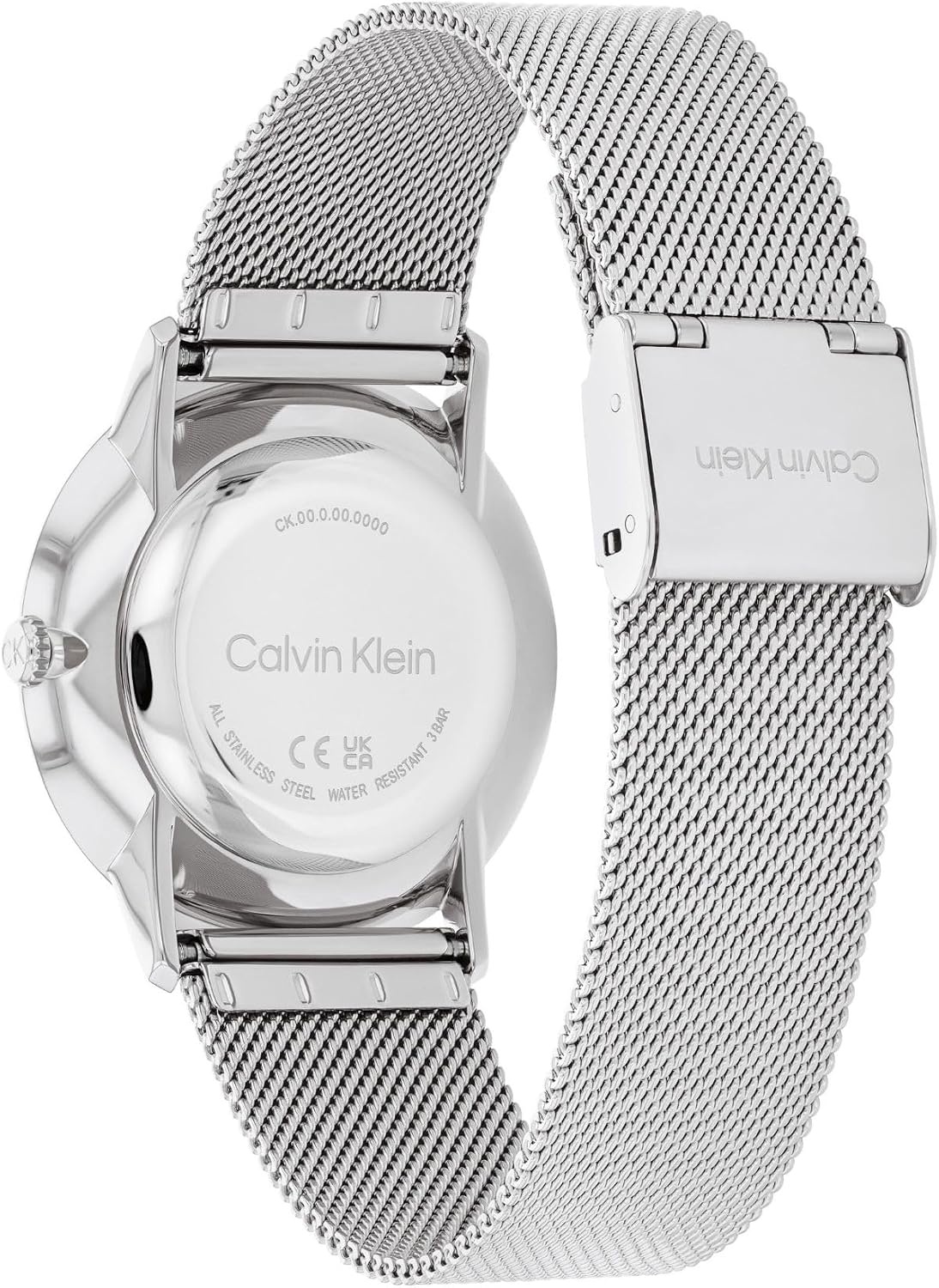 image:imageCalvin Klein Exceptional Womens and Mens 2H Quartz Watch Stainless Steel with Mesh Bracelet Water Resistant 3 ATM30 Meters Trendy CK Watches for Him and Her 37 mmSilver