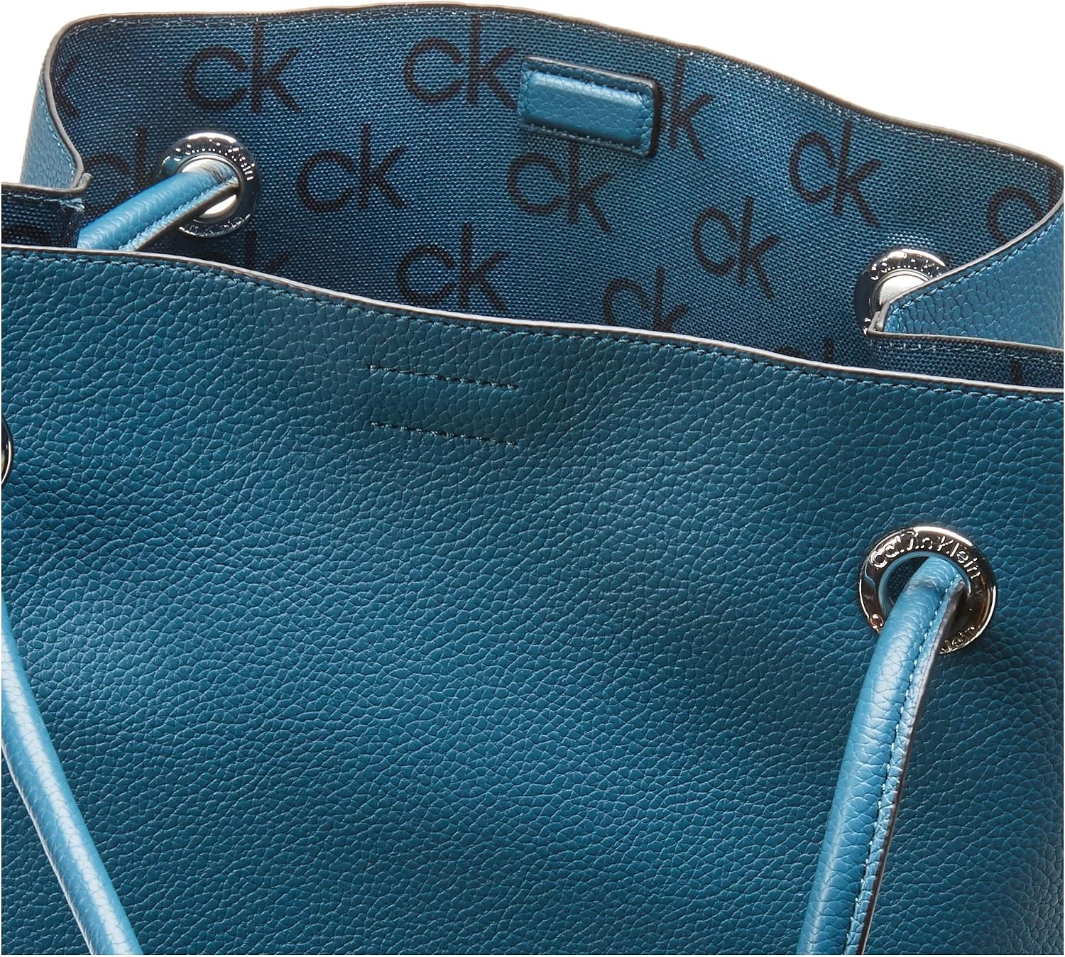 image:imageCalvin Klein Gabrianna Bubble Lamb NorthSouth Key Item ToteAegean Blue