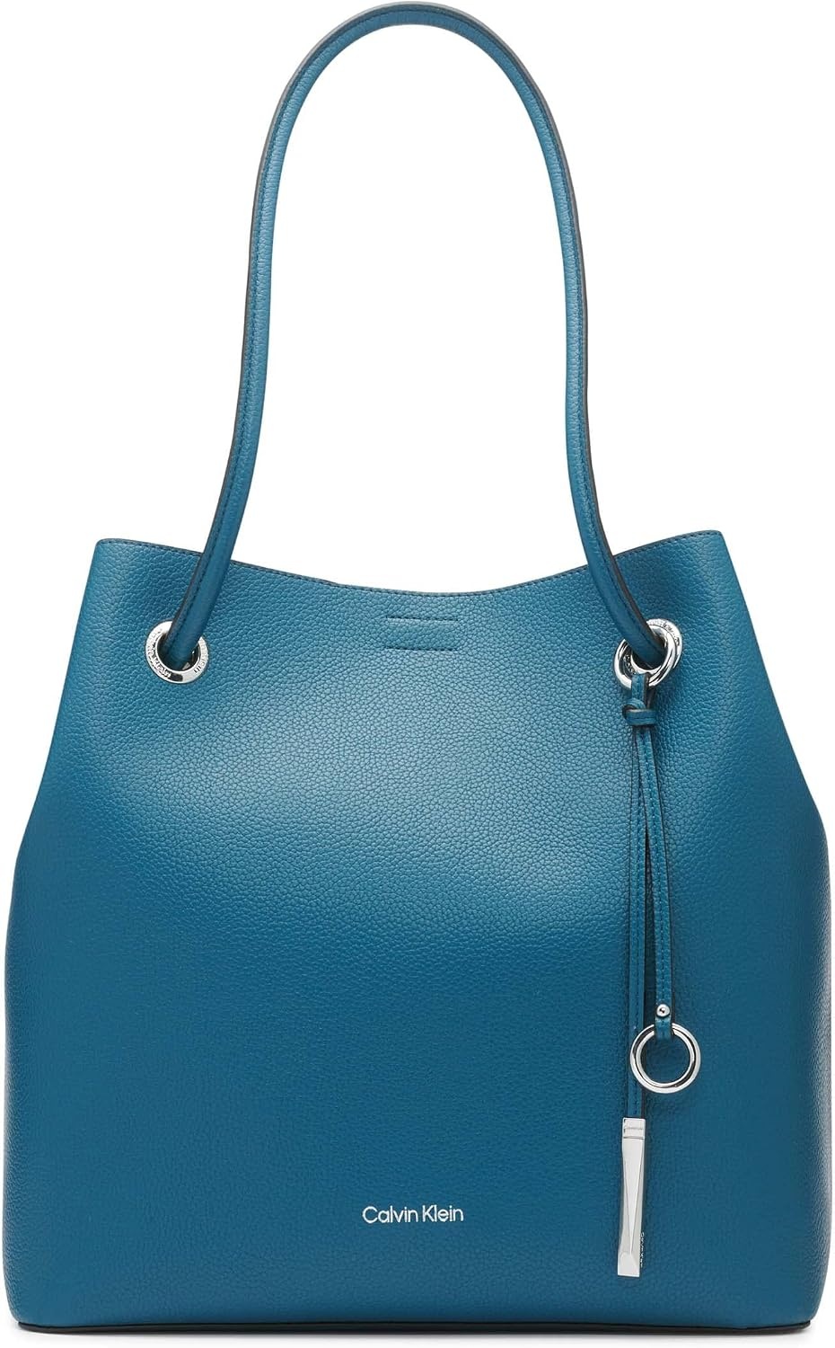 image:imageCalvin Klein Gabrianna Bubble Lamb NorthSouth Key Item ToteAegean Blue