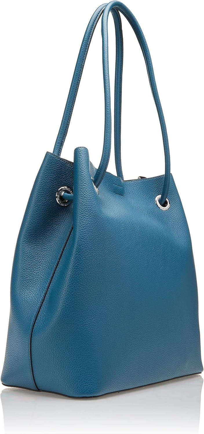image:imageCalvin Klein Gabrianna Bubble Lamb NorthSouth Key Item ToteAegean Blue