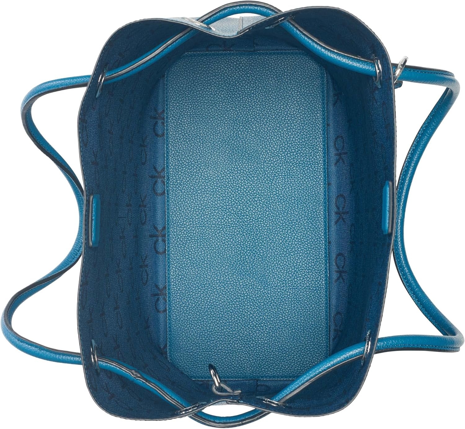 image:imageCalvin Klein Gabrianna Bubble Lamb NorthSouth Key Item ToteAegean Blue