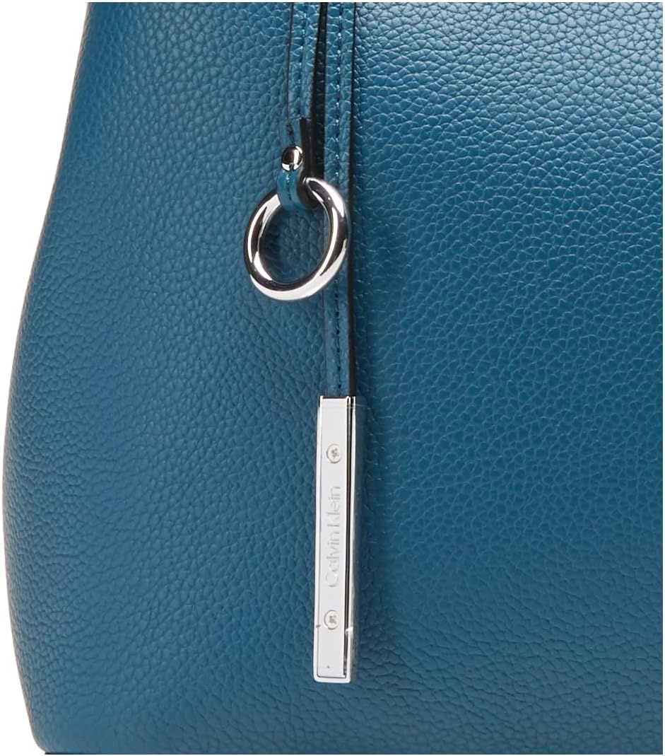 image:imageCalvin Klein Gabrianna Bubble Lamb NorthSouth Key Item ToteAegean Blue