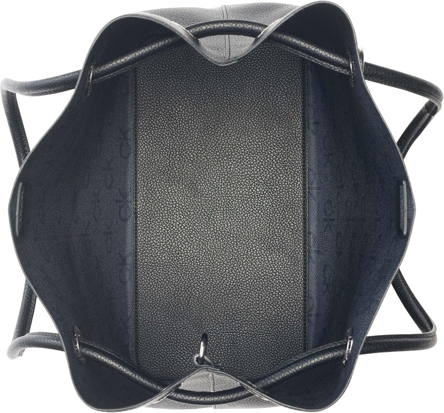 image:imageCalvin Klein Gabrianna Bubble Lamb NorthSouth Key Item ToteBlackSilver 1
