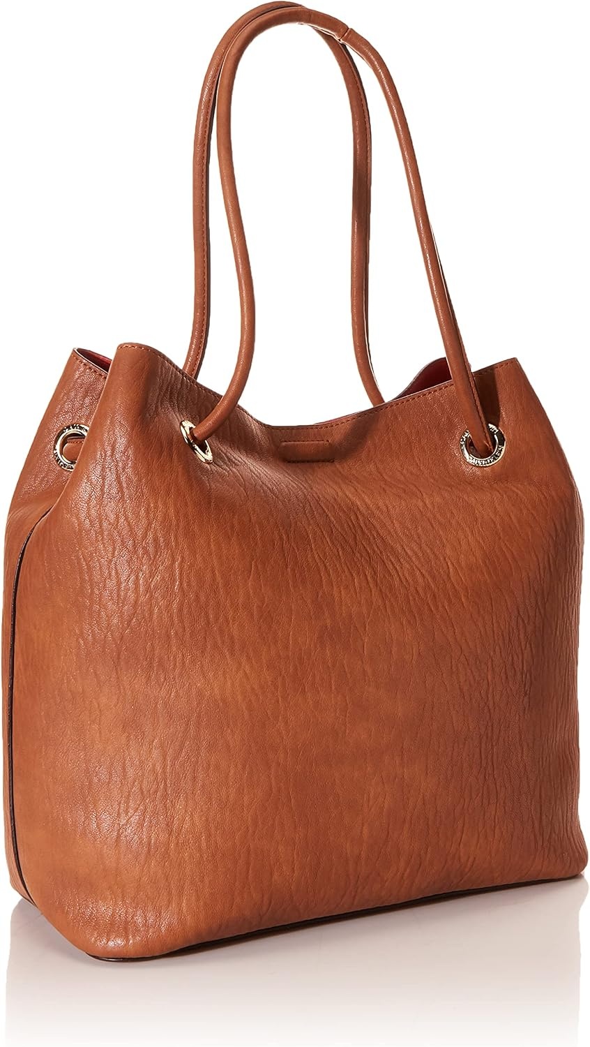 image:imageCalvin Klein Gabrianna Bubble Lamb NorthSouth Key Item ToteCaramel
