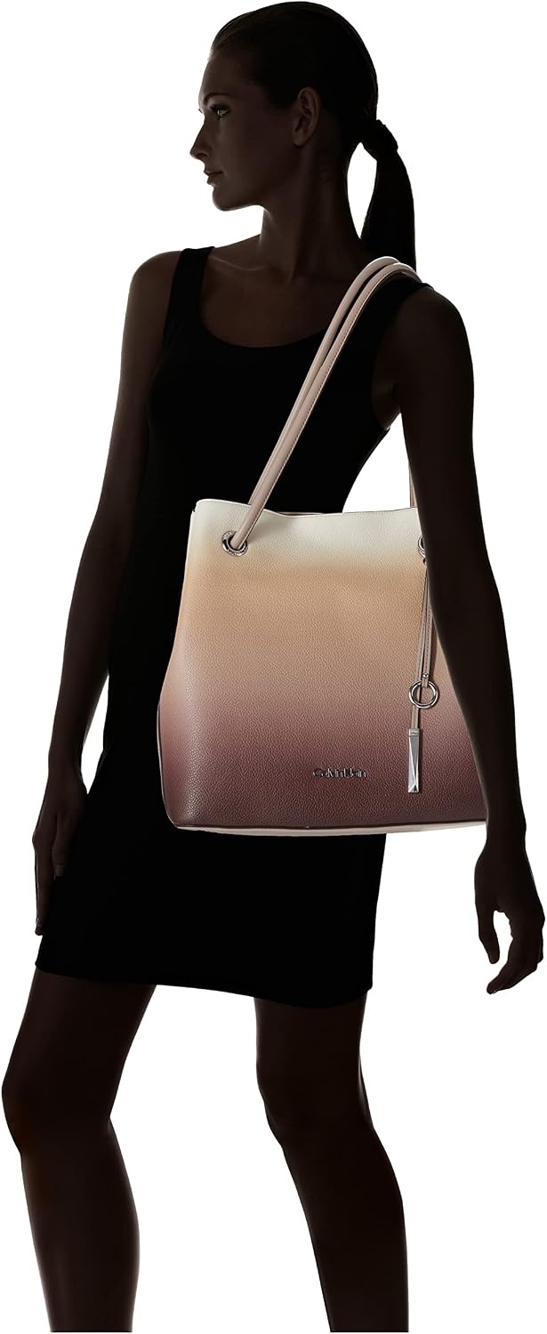 image:imageCalvin Klein Gabrianna Bubble Lamb NorthSouth Key Item ToteGoat Multi