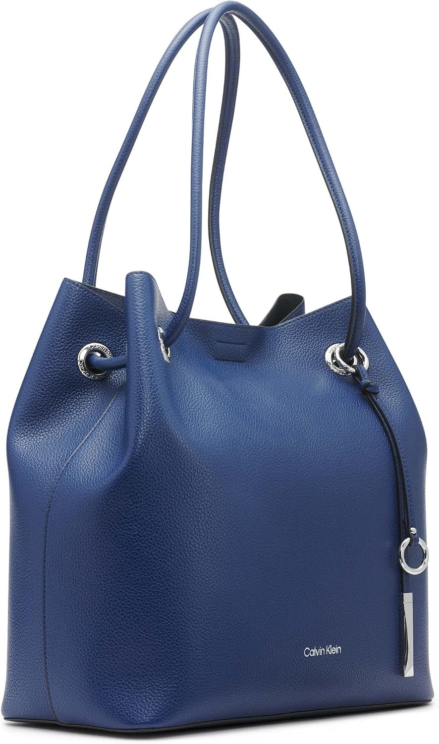 image:imageCalvin Klein Gabrianna Bubble Lamb NorthSouth Key Item ToteMedieval Blue