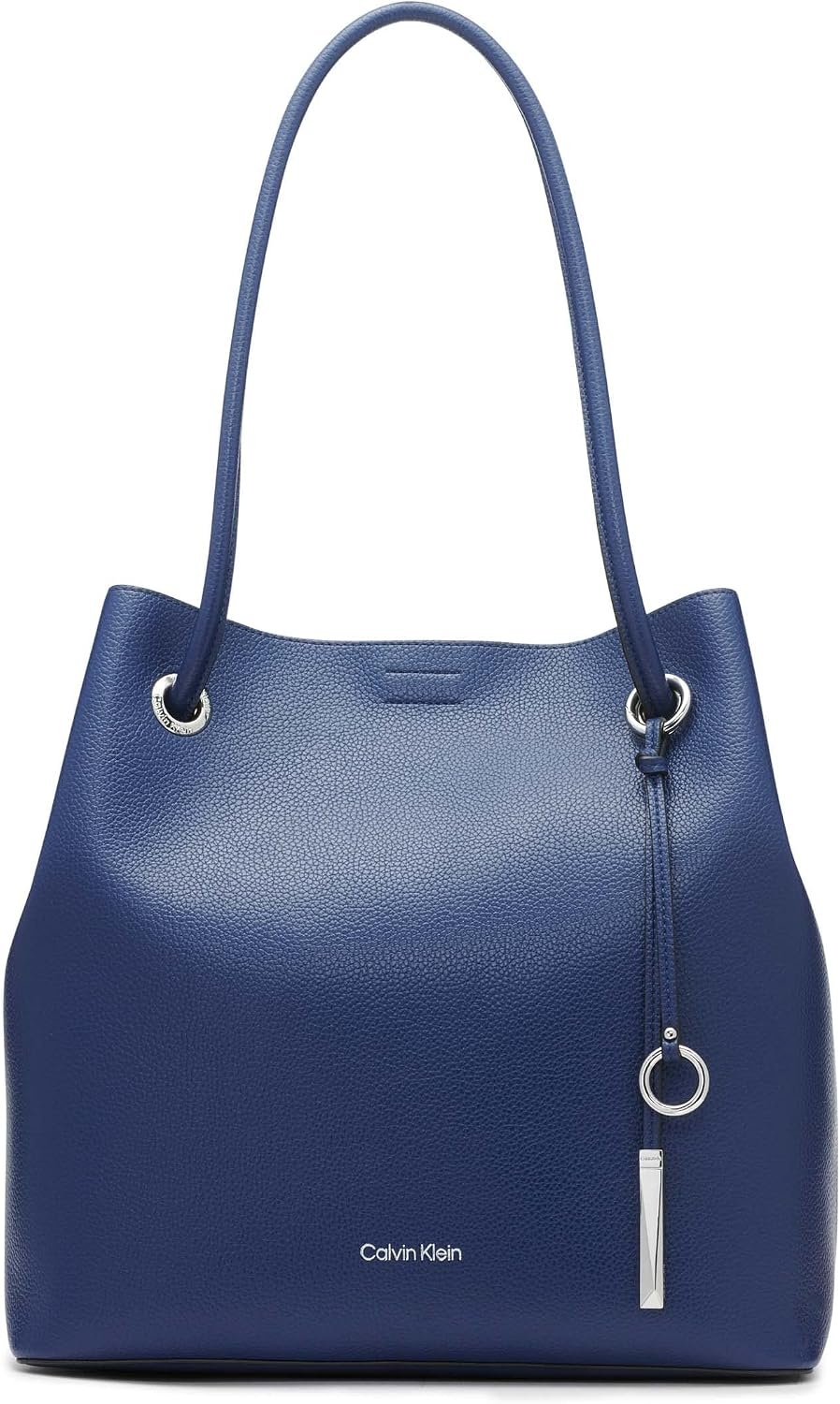 image:imageCalvin Klein Gabrianna Bubble Lamb NorthSouth Key Item ToteMedieval Blue