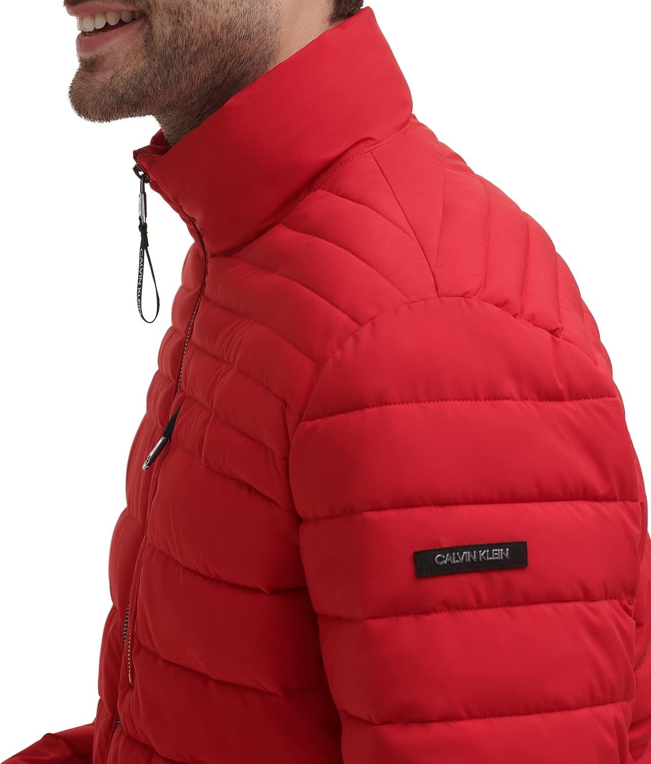 image:imageCalvin Klein Mens Full Zip Down Puffer CoatDeep Red