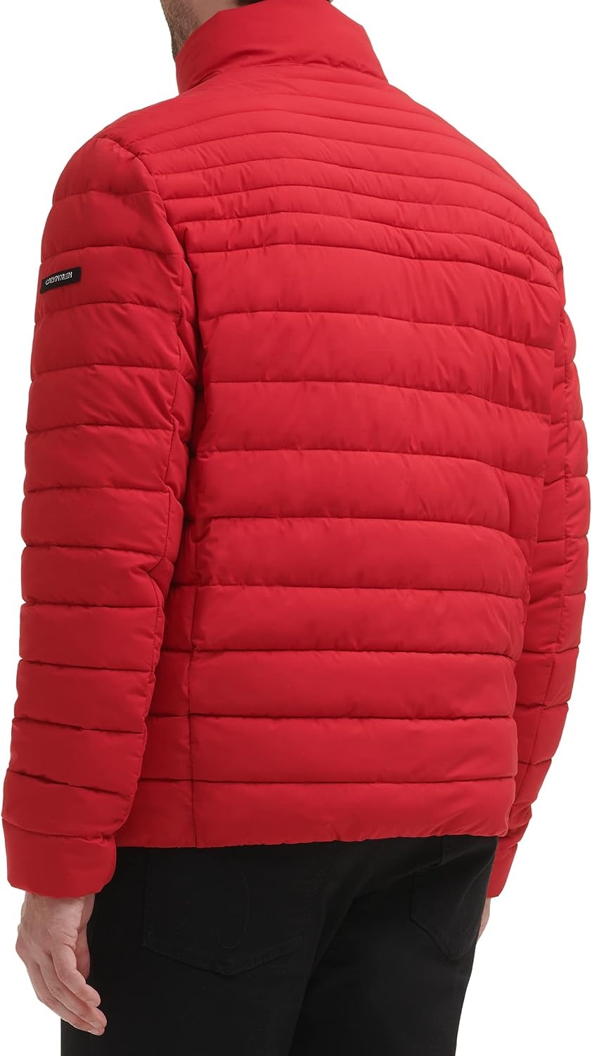 image:imageCalvin Klein Mens Full Zip Down Puffer CoatDeep Red