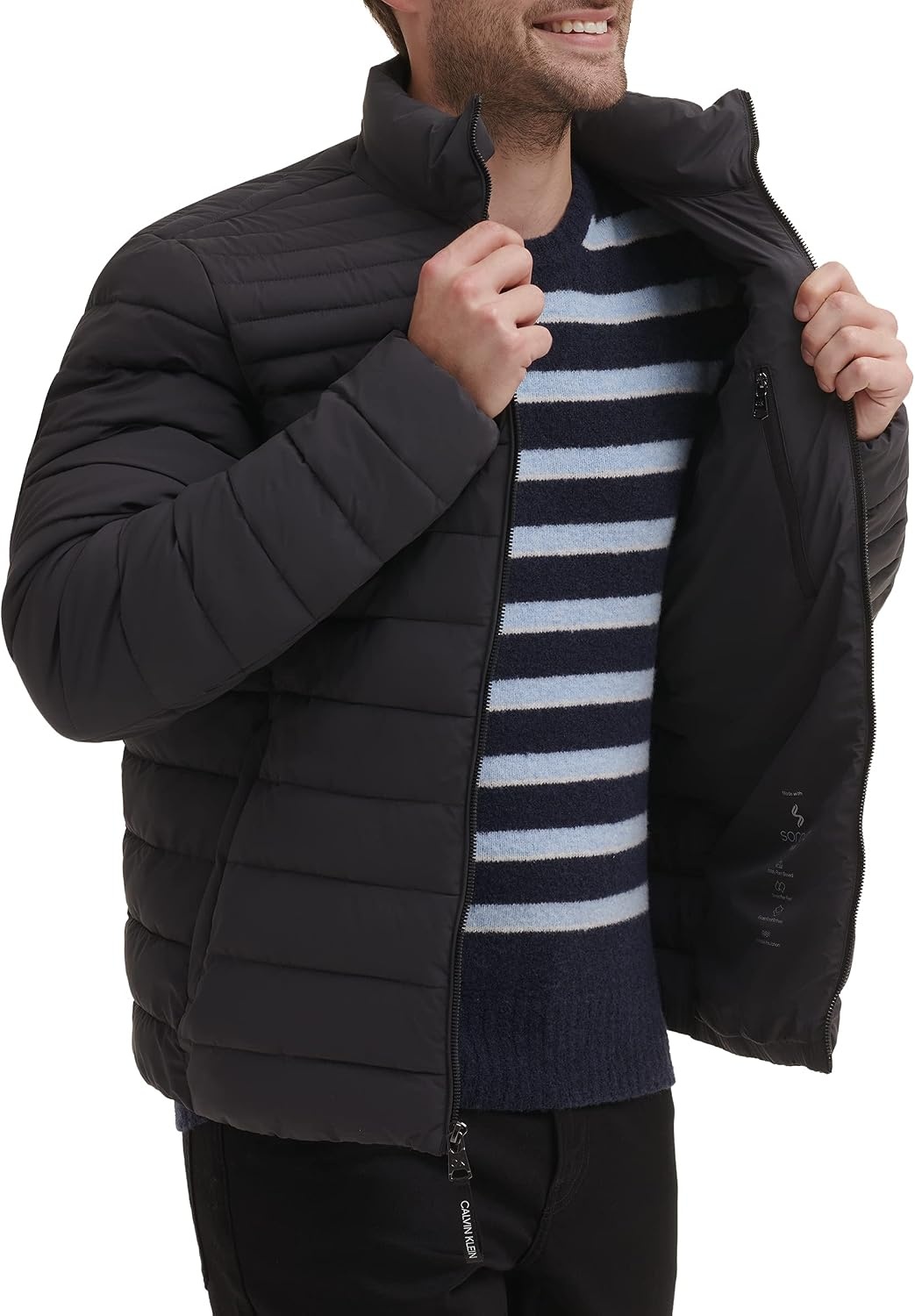 image:imageCalvin Klein Mens Full Zip Down Puffer CoatIron