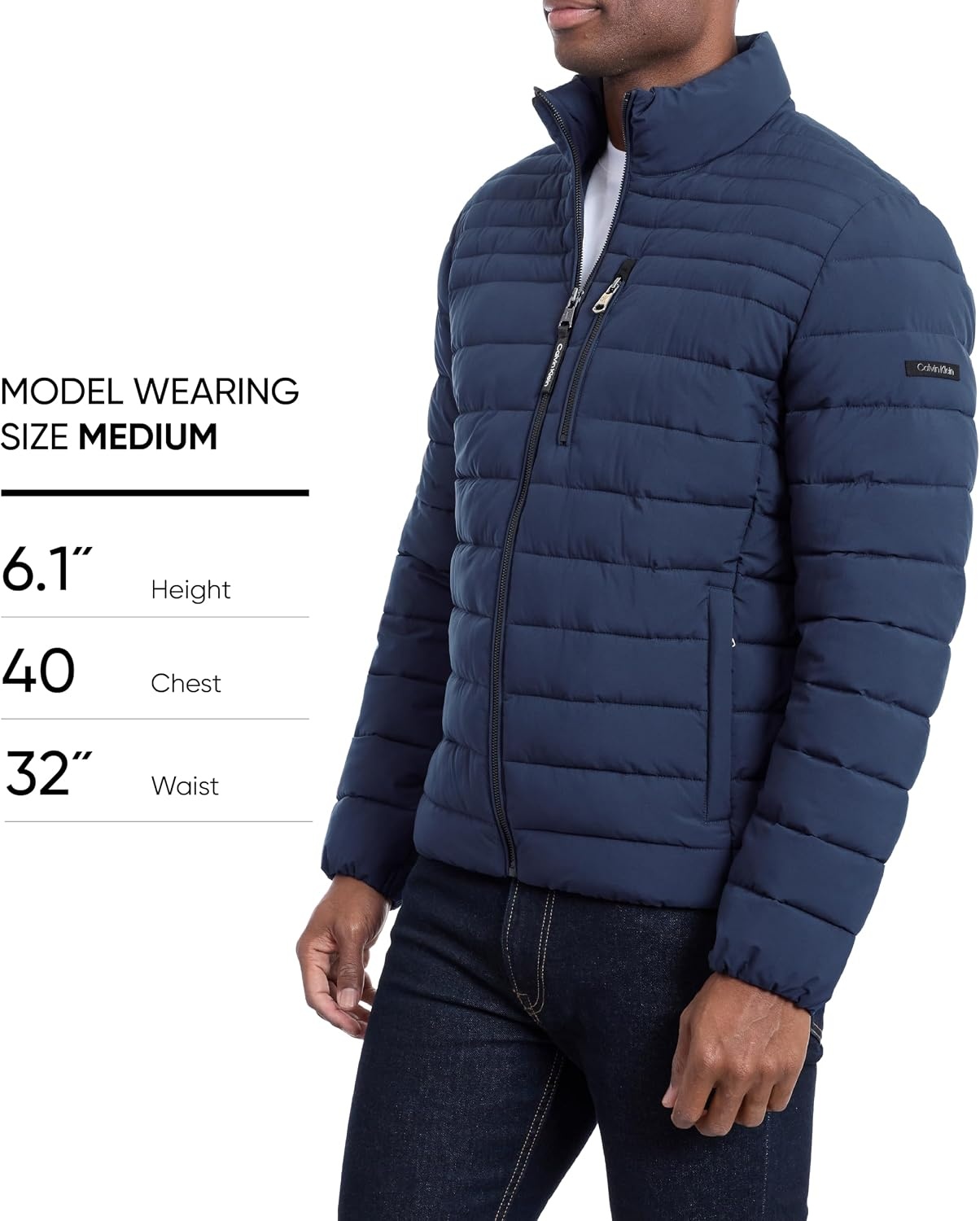 image:imageCalvin Klein Mens Full Zip Down Puffer CoatNavy
