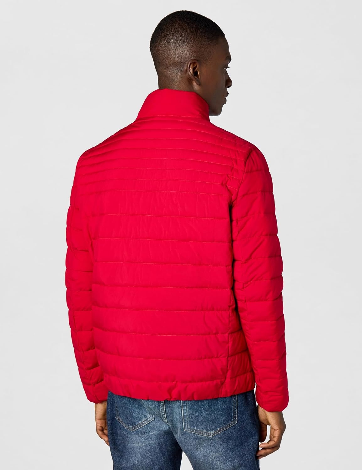 image:imageCalvin Klein Mens Full Zip Down Puffer CoatPackable Deep Red